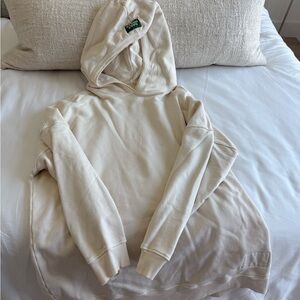 DAILY DRILLS HOODIE DRESS, CREAM, SIZE L